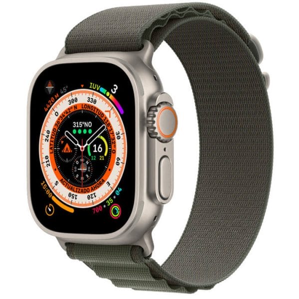 Apple Watch Series 8 Ultra Titanium Case 49mm Green With Loop Strap +1 Ocean Band Same Like original (Super High Quality