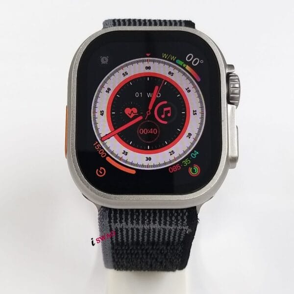 Apple Watch Series 8 Ultra Titanium Case 49mm With Black & Grey Trail Loop +1 Ocean Band Same Like original (Super High Quality) (0)