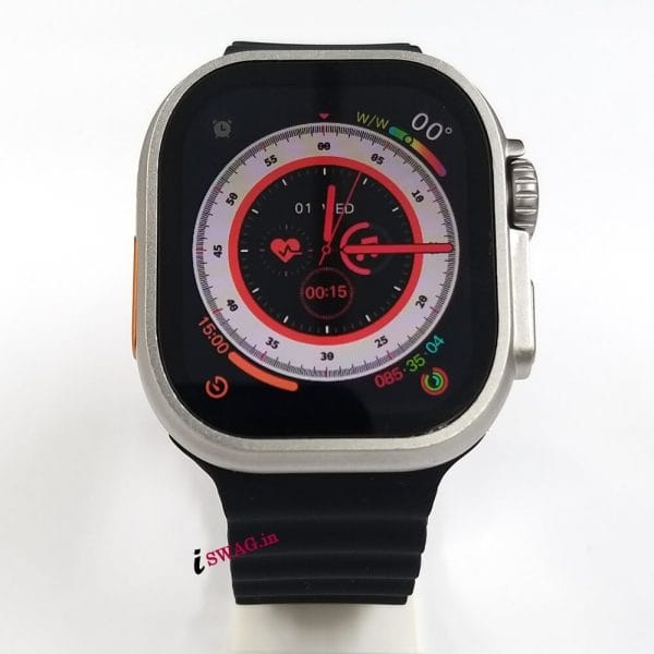 Premium Apple Watch Series 8 Ultra Titanium Case 49mm With Black Ocean Band Same Like original (Super High Quality) (3)