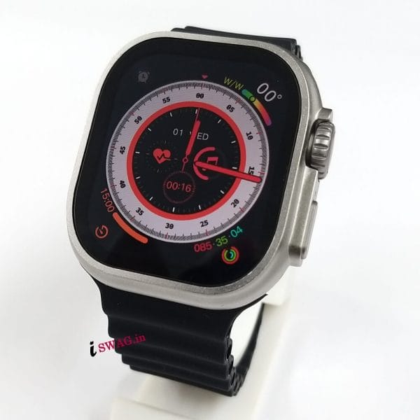 Premium Apple Watch Series 8 Ultra Titanium Case 49mm With Black Ocean Band Same Like original (Super High Quality) (3)