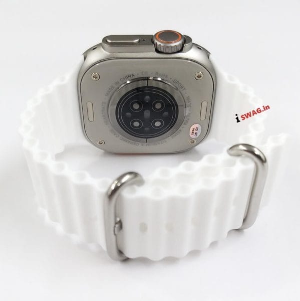 Premium Apple Watch Series 8 Ultra Titanium Case 49mm With White Ocean Band Same Like original (Super High Quality) (1)