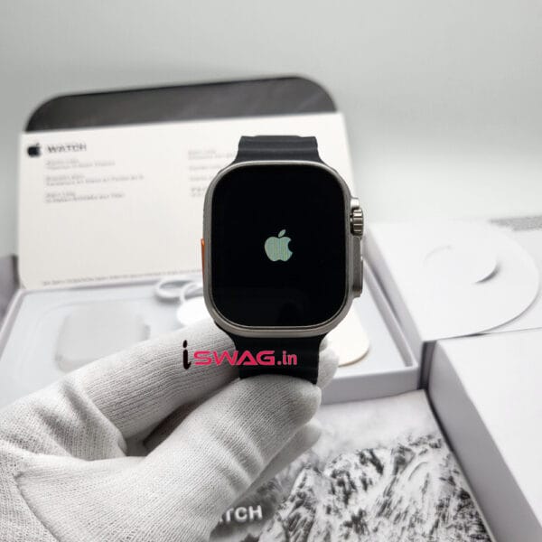 Apple Watch Ultra 2 Titanium Case 49mm With Apple Logo + Ocean Band 100% Same Like Original